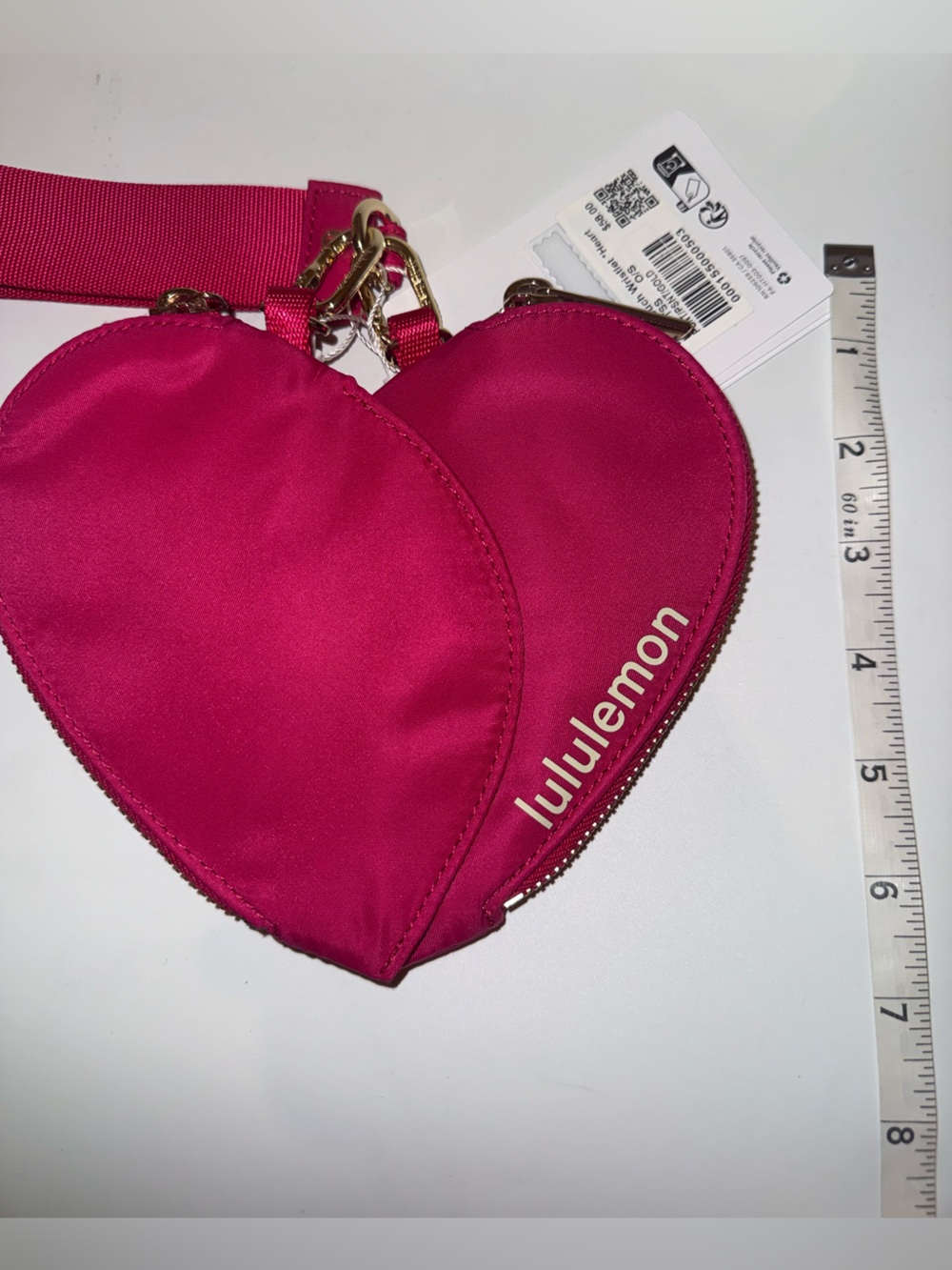 NWT Dual Pouch wristlet heart lululemon athletica